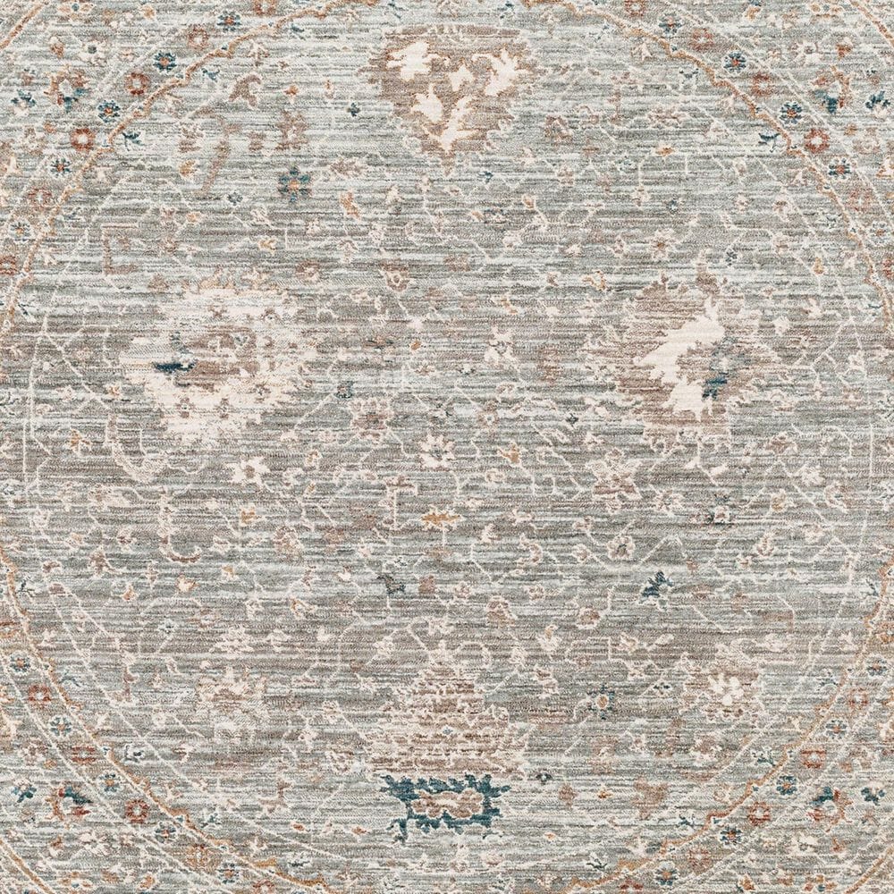 Surya Carlisle 5&#39;3&quot; Round Seafoam, Blue, Dusty Sage, Dusty Pink, Ivory and Medium Brown Area Rug, , large