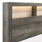 Crown Mark Rhett 4-Piece King Platform Bedroom Set in Gray and White, , large