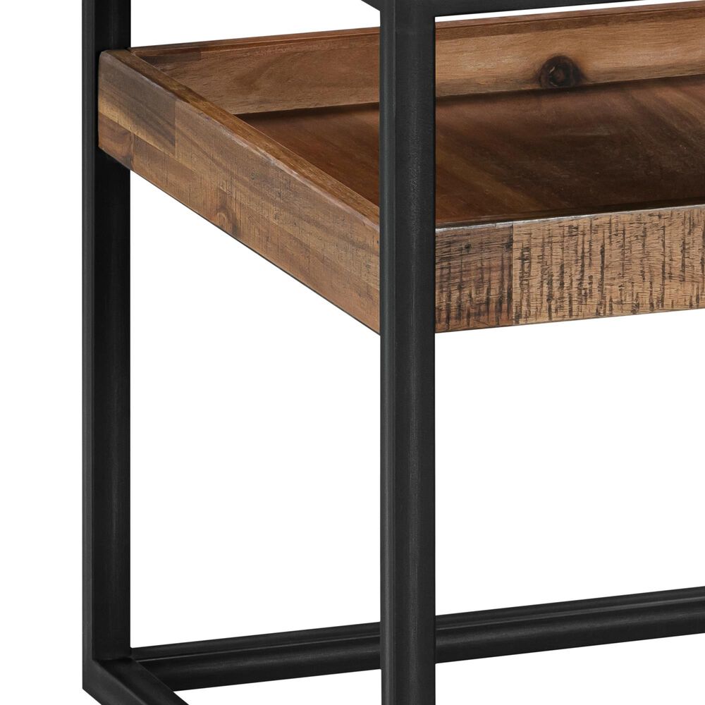 Blue River Ludgate End Table in Rustic Acacia and Black, , large