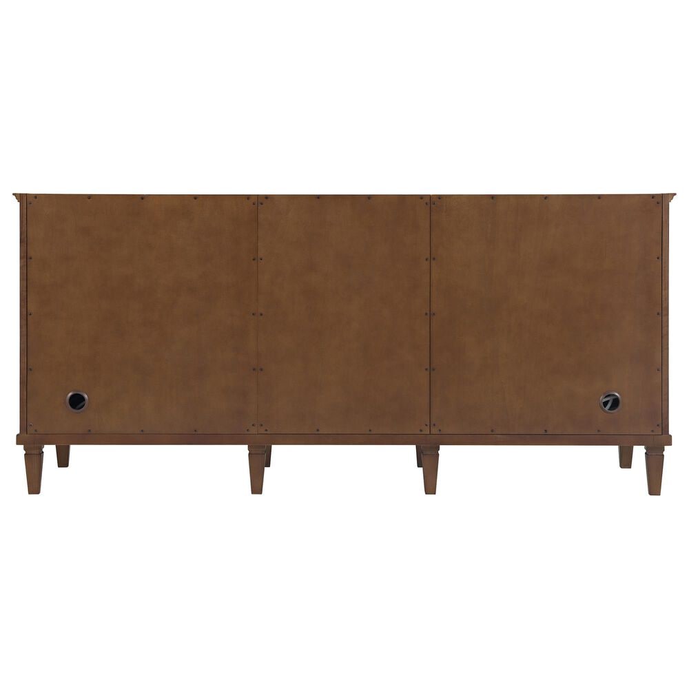 James Martin Vanities Lorelai 72" Double Bathroom Vanity in Mid-Century Walnut with 3 cm Eternal Jasmine Pearl Silestone Top, Rectangular Sinks and FreePower Wireless Charger, , large