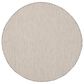 Nourison Courtyard Ivory and Silver 4" Round Indoor/Outdoor Area Rug, , large