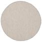 Nourison Courtyard Ivory and Silver 4" Round Indoor/Outdoor Area Rug, , large