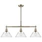 Golden Lighting Orwell 3-Light Linear Pendant with Clear Glass Shade in Aged Brass, , large