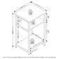 HOMLUX 3-Tier End Table with Open Shelf Storage Display in French Oak, , large
