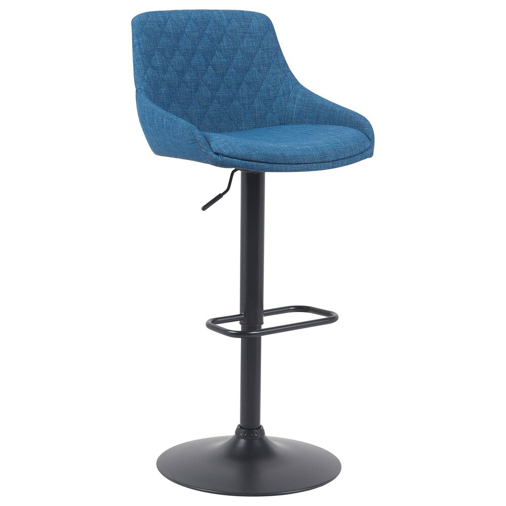 Armen Living Anibal Swivel Adjustable Barstool in Black, , large