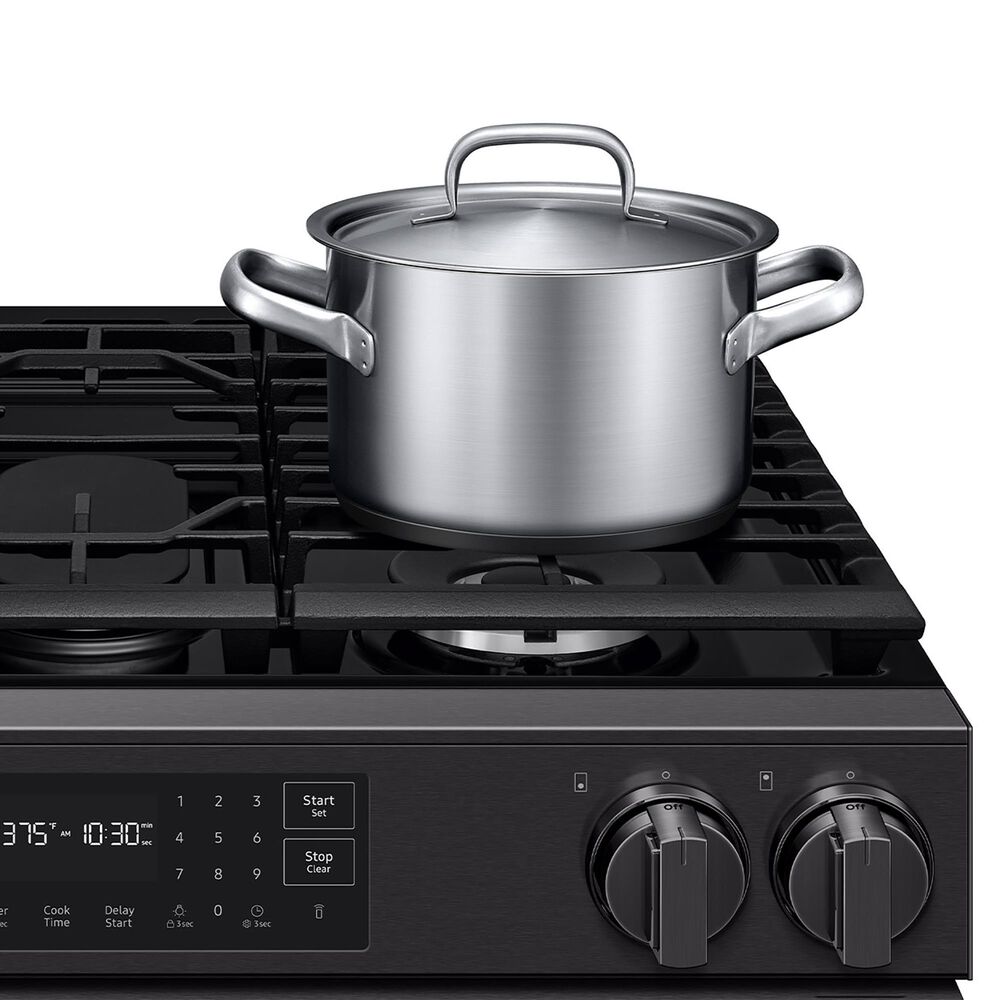Samsung Bespoke 6.0 Cu. Ft. Smart Slide-In Gas Range with True Convection in Matte Black Steel, , large