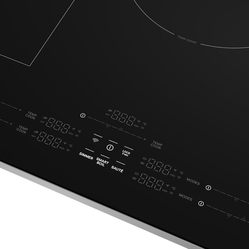 KitchenAid 30&quot; Induction Cooktop with 5 Cooking Zones in Black and Stainless Steel, , large