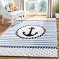 Safavieh Carousel 9" x 12" Ivory and Navy Kids Area Rug, , large