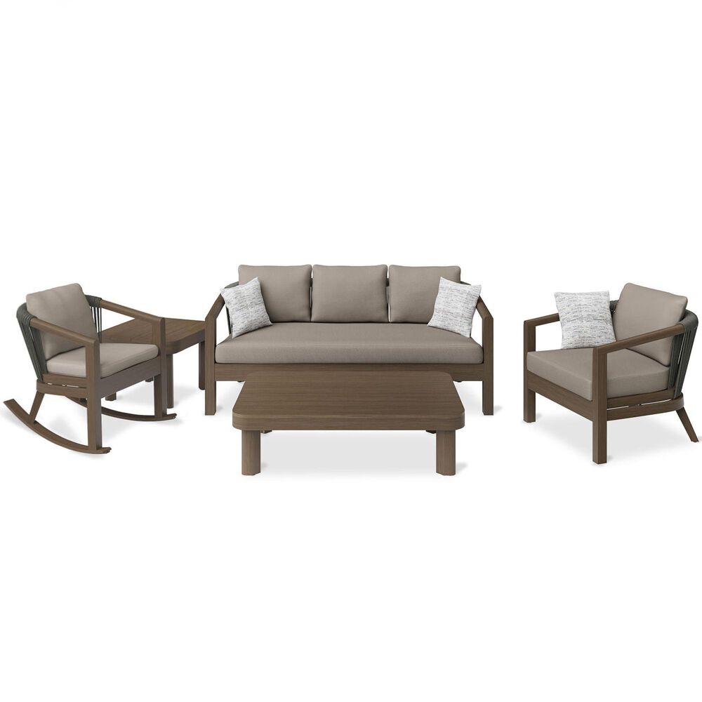 Clear Creek Collection Blake 5-Piece Patio Conversation Set in Stone, , large