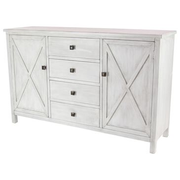 Maple and Jade 4-Drawer Buffet in White, , large