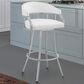 Blue River Valerie 30" Swivel Barstool with White Cushion in Silver, , large