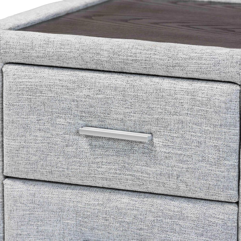 Baxton Studio Cadmus 2-Drawer Nightstand in Light Grey, , large