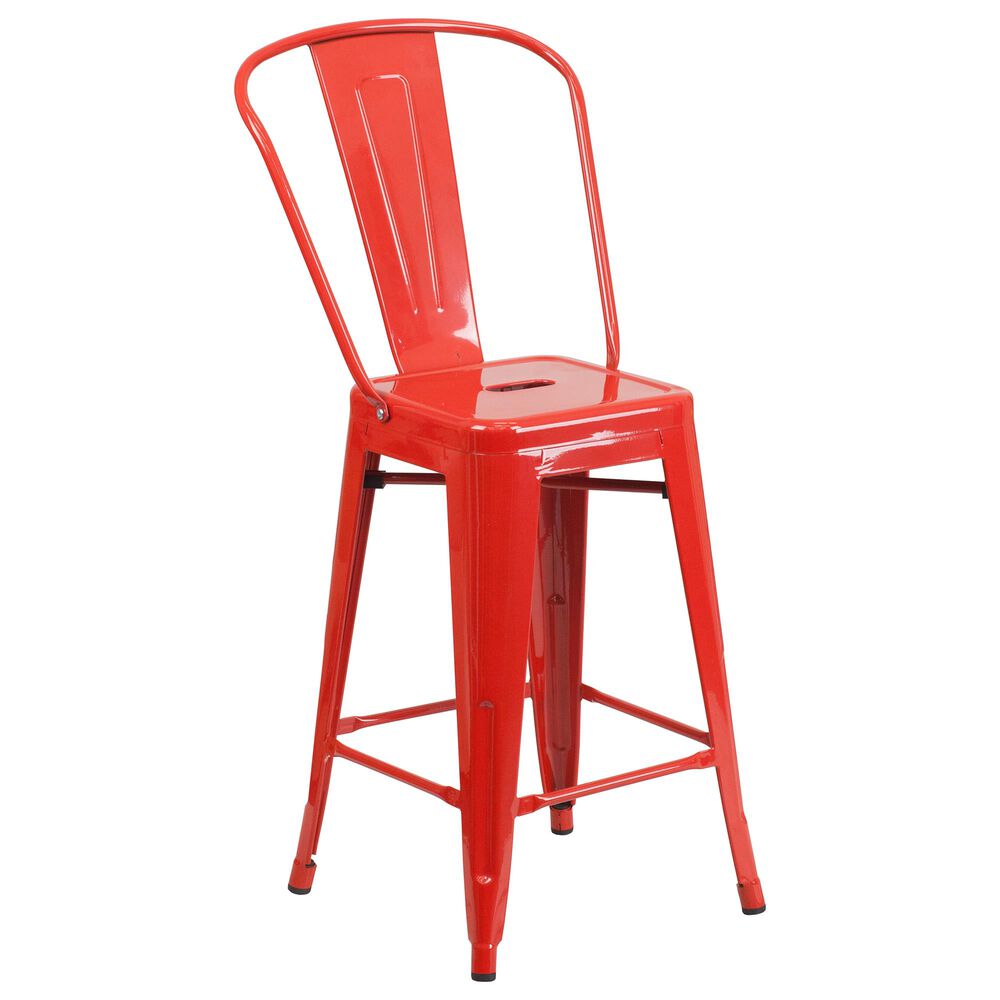Flash Furniture 24" Counter Stool in Red, , large