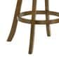Armen Living Kodi Swivel Bar Height Stool with Static Gray in Sepia Brown, , large