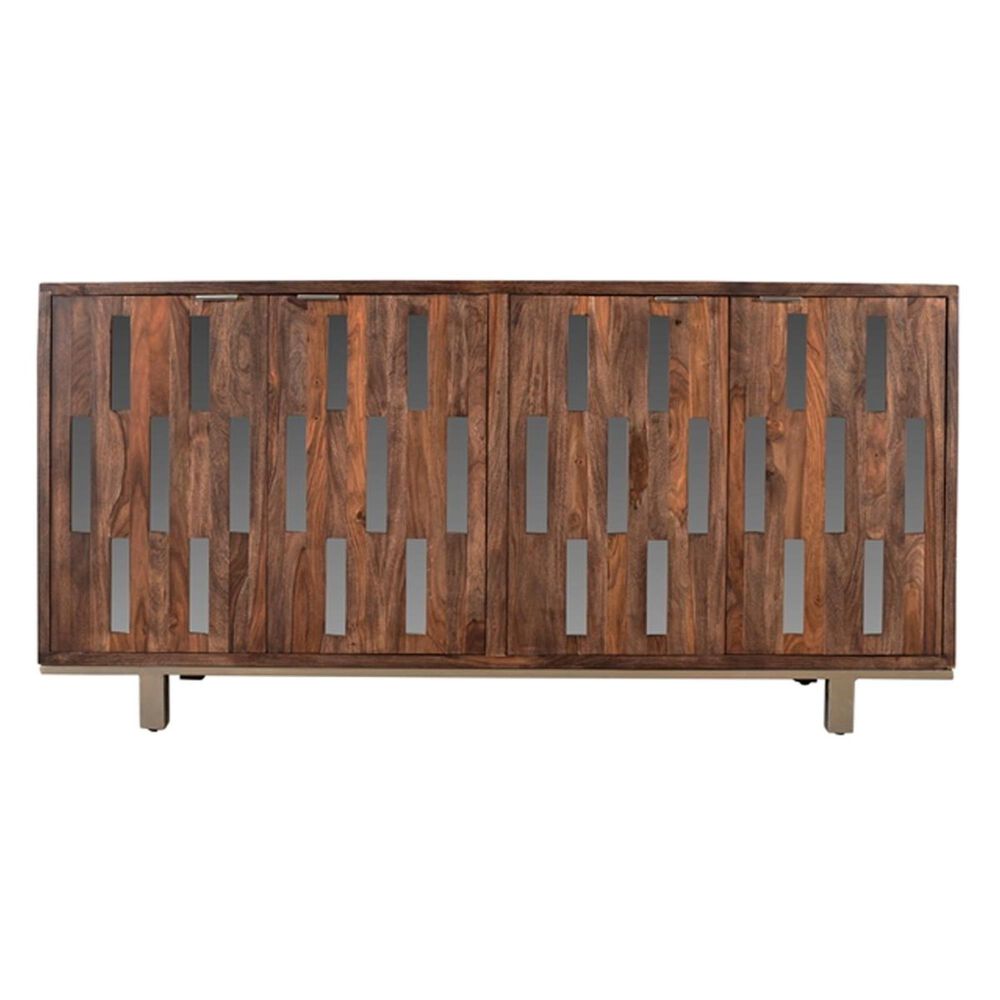 Shell Island Furniture Contemporary 4-Door Sideboard in Brownstone, , large
