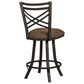 Callee Inc Rachel 26 Inch Counter Stool in Sunbronze Finish and Brown Faux Leather, , large