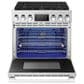 Signature Kitchen Suite 6.3 Cu. Ft. Professional Dual Fuel Range with Six Burners in Stainless Steel, , large