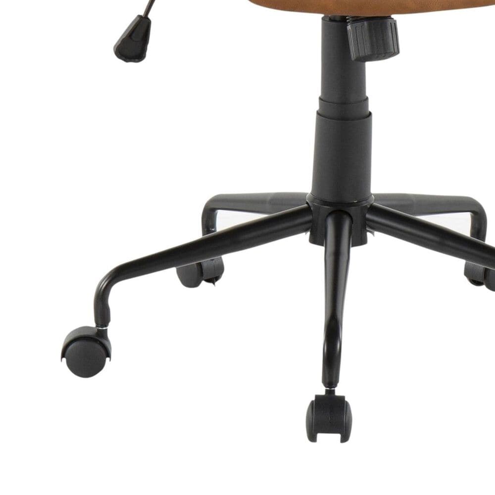 Lumisource Fredrick Office Chair with Brown Cushion in Black, , large