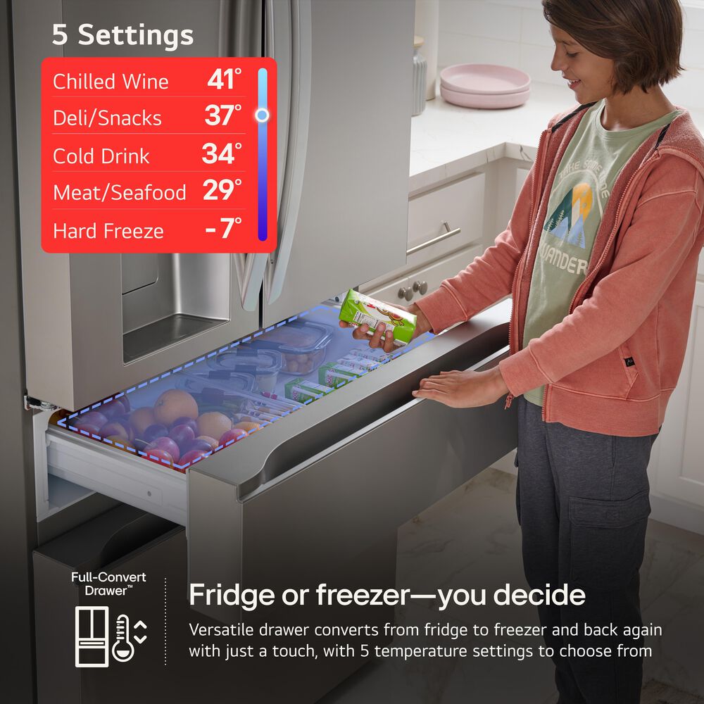 LG 29 Cu. Ft. Smart Standard-Depth Max French Door Refrigerator in PrintProof Stainless Steel, , large