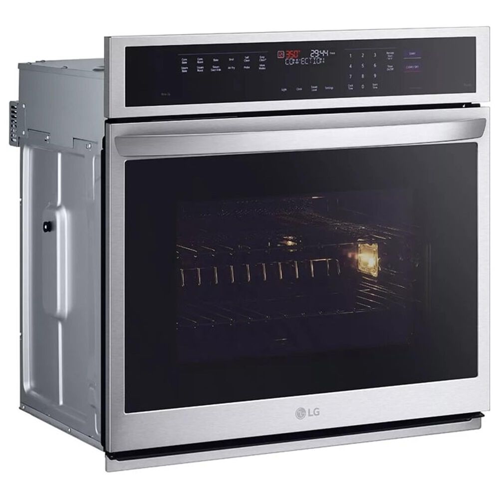 LG 2-Piece Kitchen Package with 4.7 Cu. Ft. Wall Oven and 30&quot; Electric Cooktop in Print Proof Stainless Steel and Black, , large