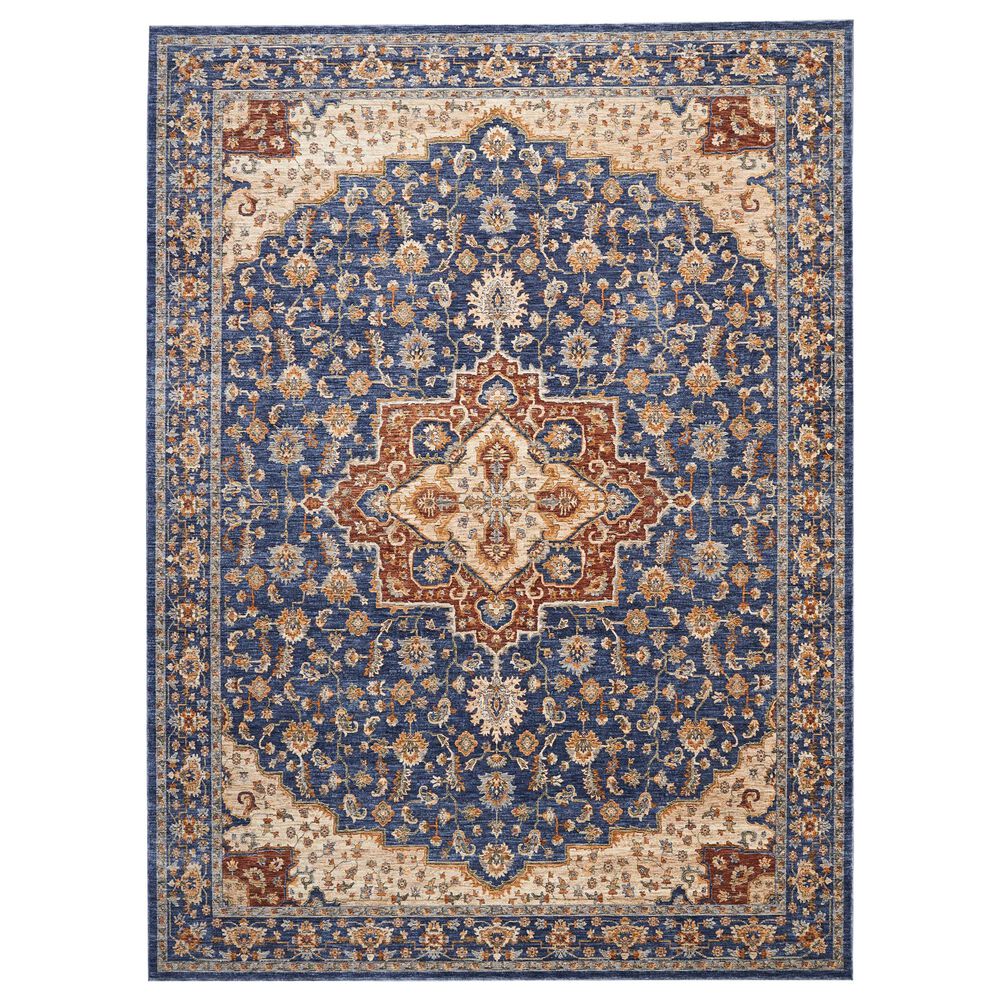 Nourison Lagos LAG01 9"10" x 13"2" Blue Area Rug, , large