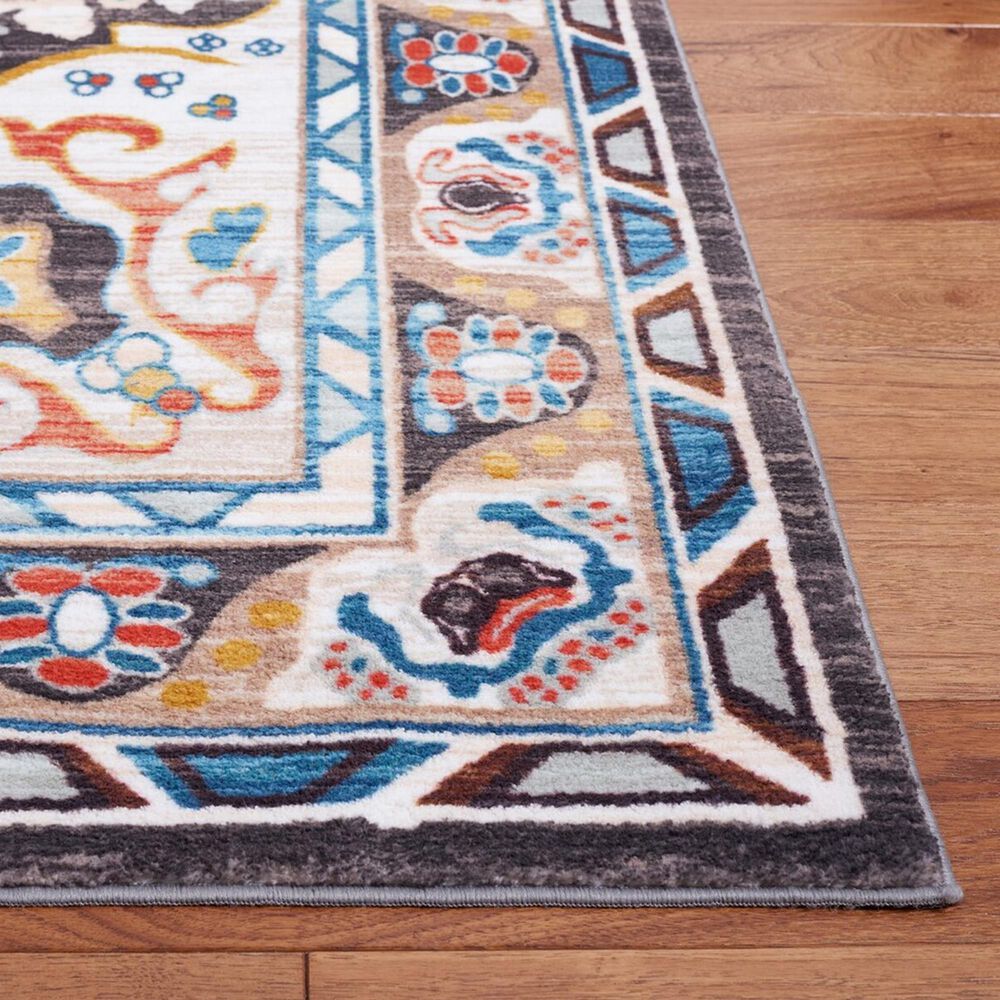 Safavieh Riviera 2&#39;2&quot; x 9&#39; Beige and Charcoal Runner, , large