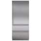Sub Zero Integrated 36" Tall Door Panel with Tubular Handle Right Hinge in Stainless Steel, , large