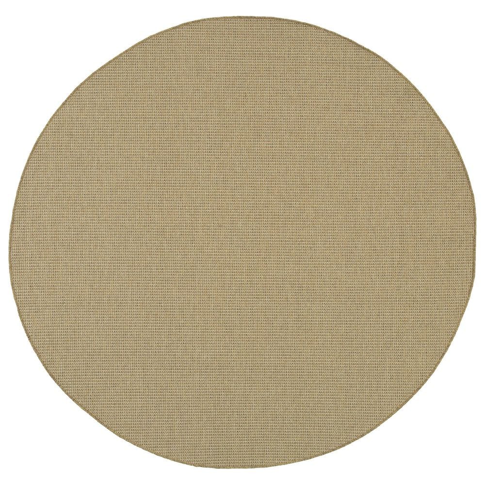 Oriental Weavers Karavia 2067X 7&#39;10&quot; Round Beige Area Rug, , large