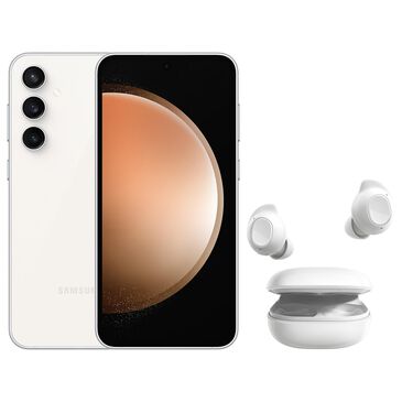 Samsung Galaxy S23 FE 6.4" 128GB (Unlocked) in Cream with White Galaxy Buds FE, , large