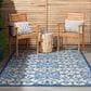 Nourison Aloha Damask 3"6" x 5"6" Grey and Blue Indoor/Outdoor Area Rug, , large