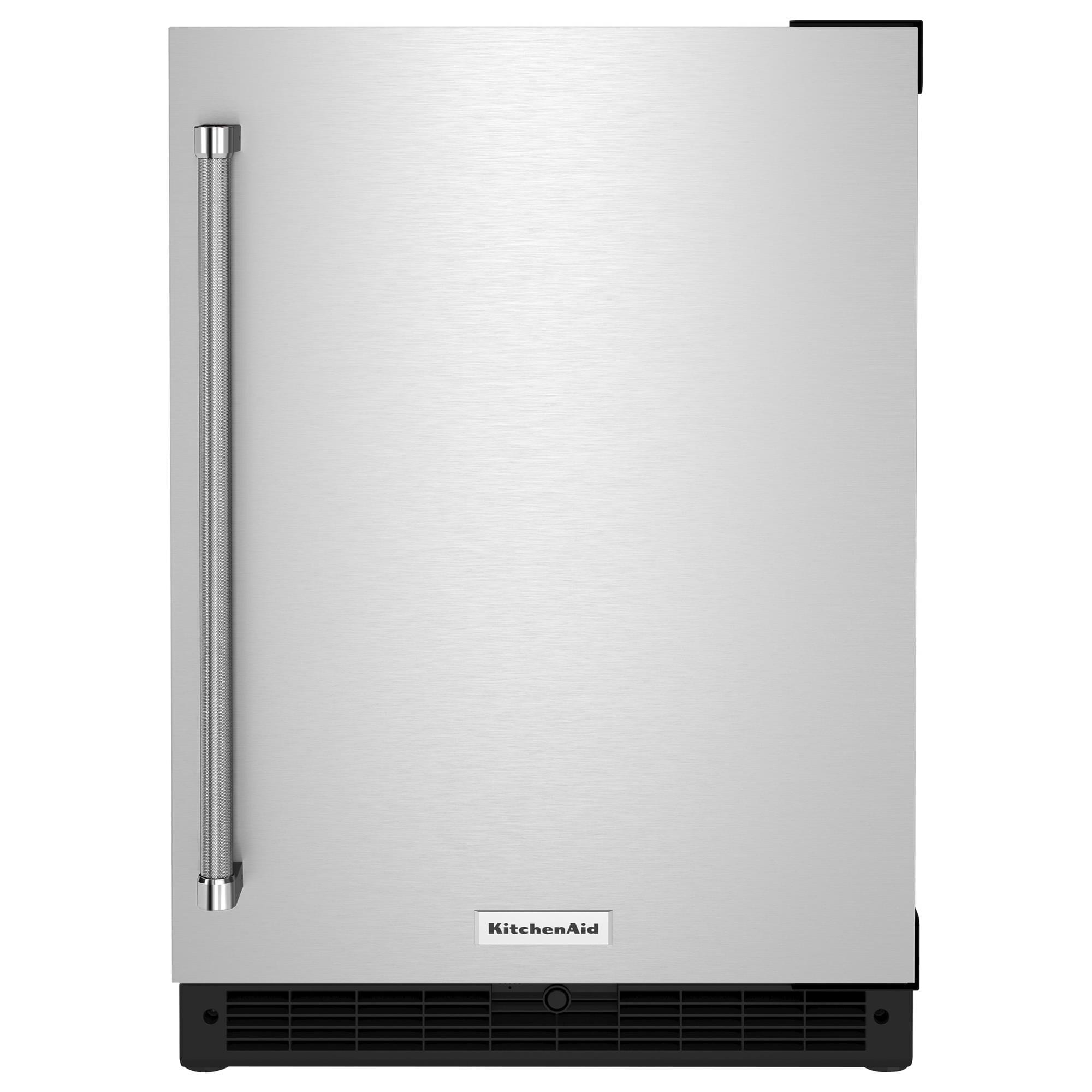 KitchenAid 24 Undercounter Refrigerator with Stainless Steel Door in Black and Stainless Steel NFM