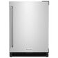 KitchenAid 24" Undercounter Refrigerator with Stainless Steel Door in Black and Stainless Steel, , large
