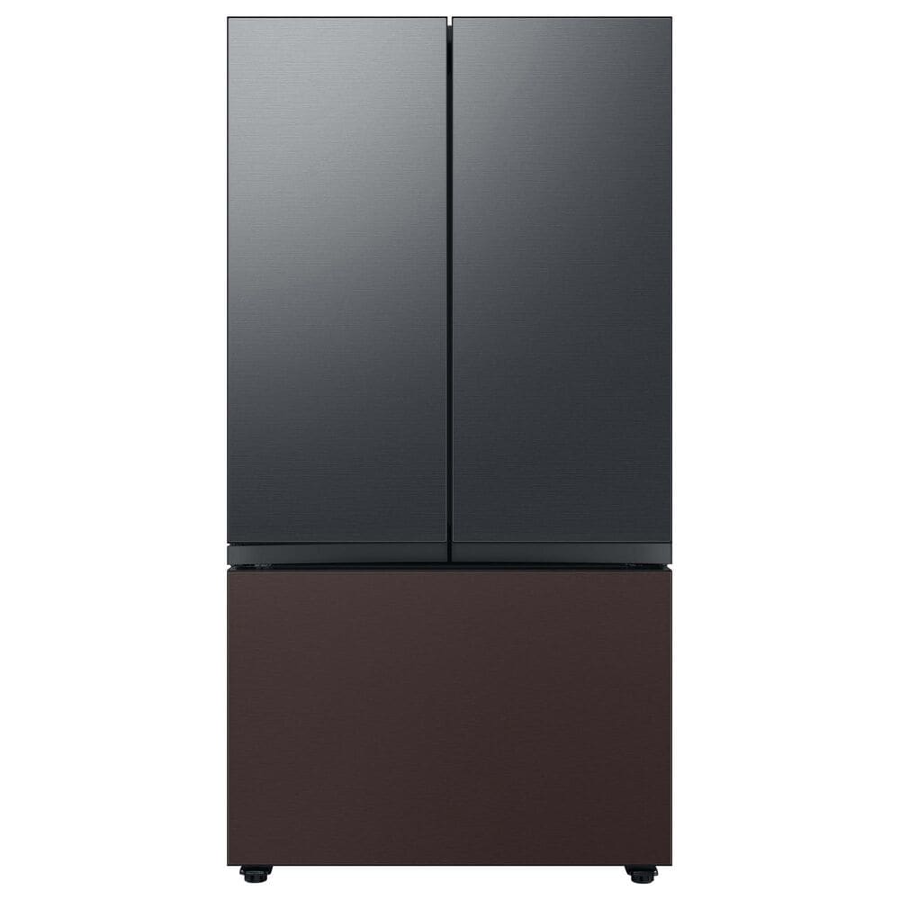 Samsung Bespoke Bespoke 3-Door French Door Refrigerator Top Panel in Matte Black Steel, , large