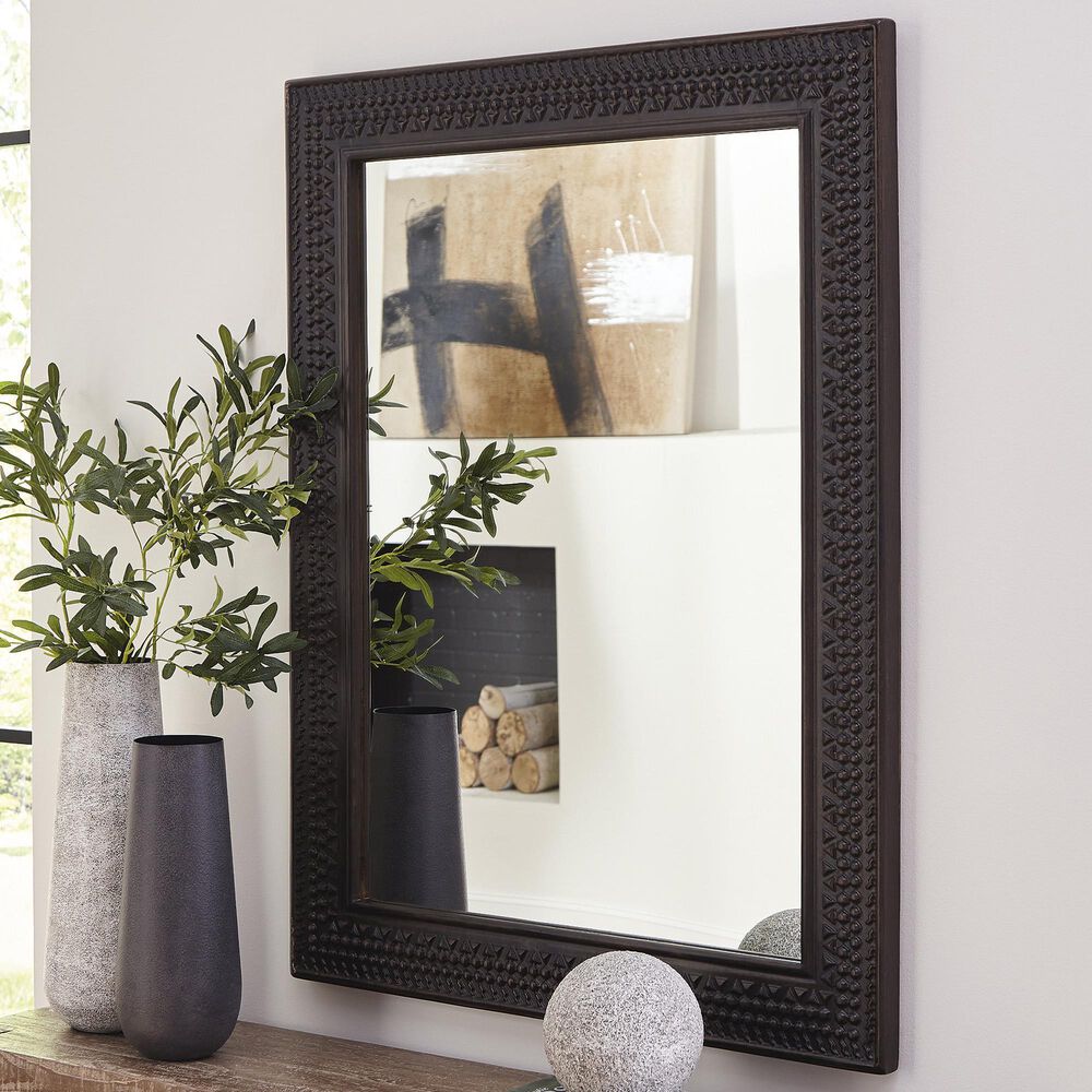 Ashley Balintmore Accent Mirror in Dark Brown, , large
