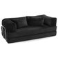Jaxx Unsofa Stationary Loveseat in Black, , large