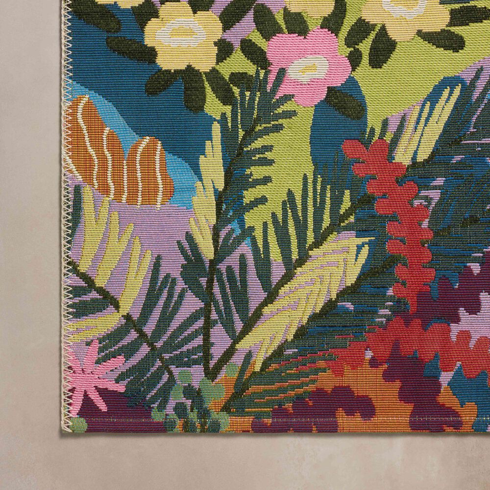 Loloi Botanical Multicolor 2'5" x 3'11" Indoor/Outdoor Area Rug, , large