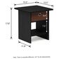 HOMLUX 1-Drawer Modern Nightstand with Open Shelf in Americano and Medium Brown, , large