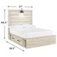 Ashley Cambeck Full Single Storage Bed in Whitewash, , large
