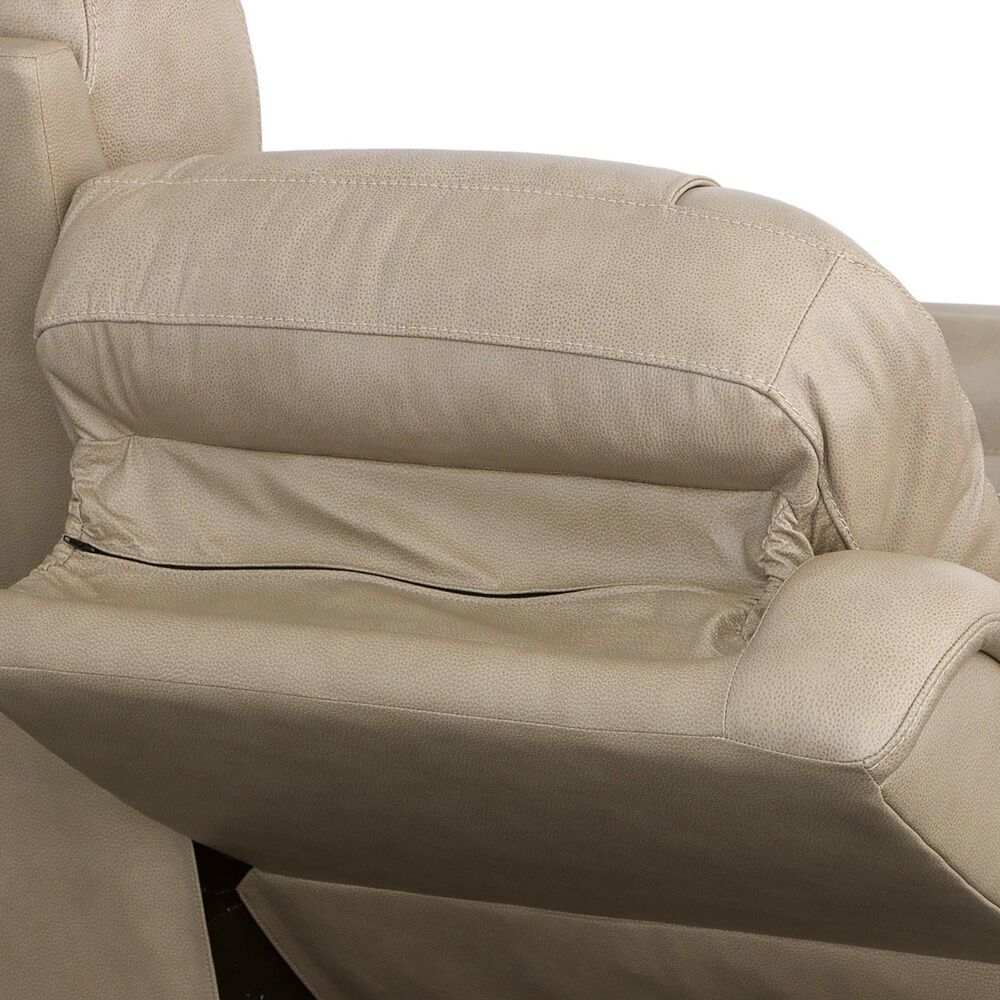 Flexsteel Crew 2-Piece Leather Power Reclining Living Room Set in Pebble, , large