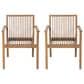 Hearth and Haven Outdoor Dining Chair with Brown Frame in Beige (Set of 2), , large