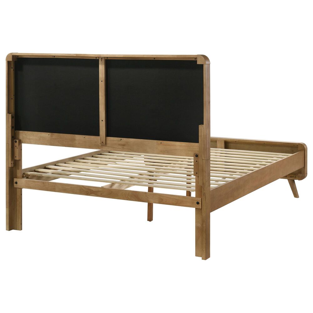 Pacific Landing Robyn California King Upholstered Platform Bed in Cool Biege and Light Ash, , large