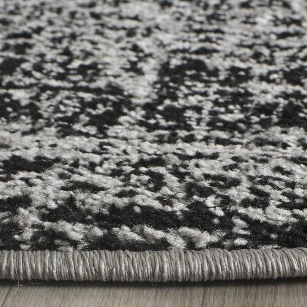 Safavieh Adirondack ADR116A 4&#39; Round Silver and Black Area Rug, , large