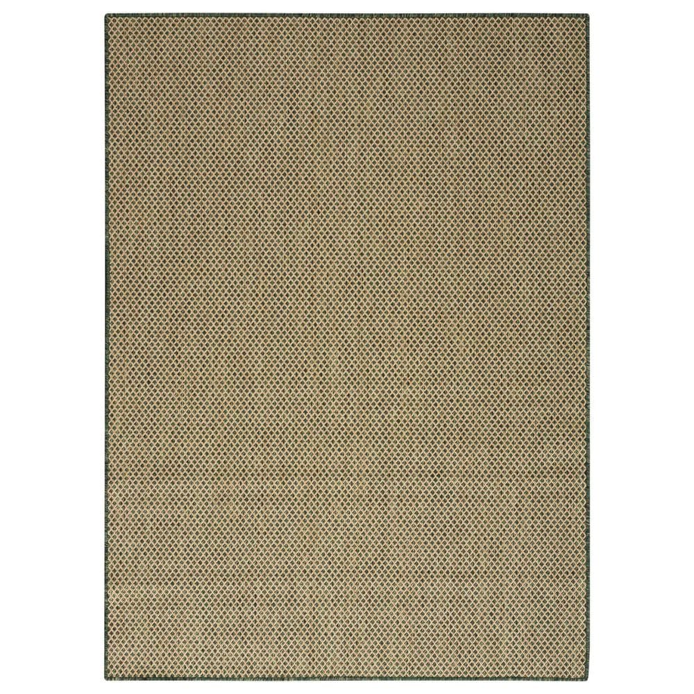 Nourison Courtyard Green 4&#39; x 6&#39; Indoor/Outdoor Area Rug, , large