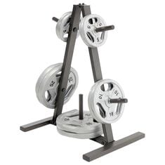 Marcy Standard Weight Plate Tree Storage Rack in Black