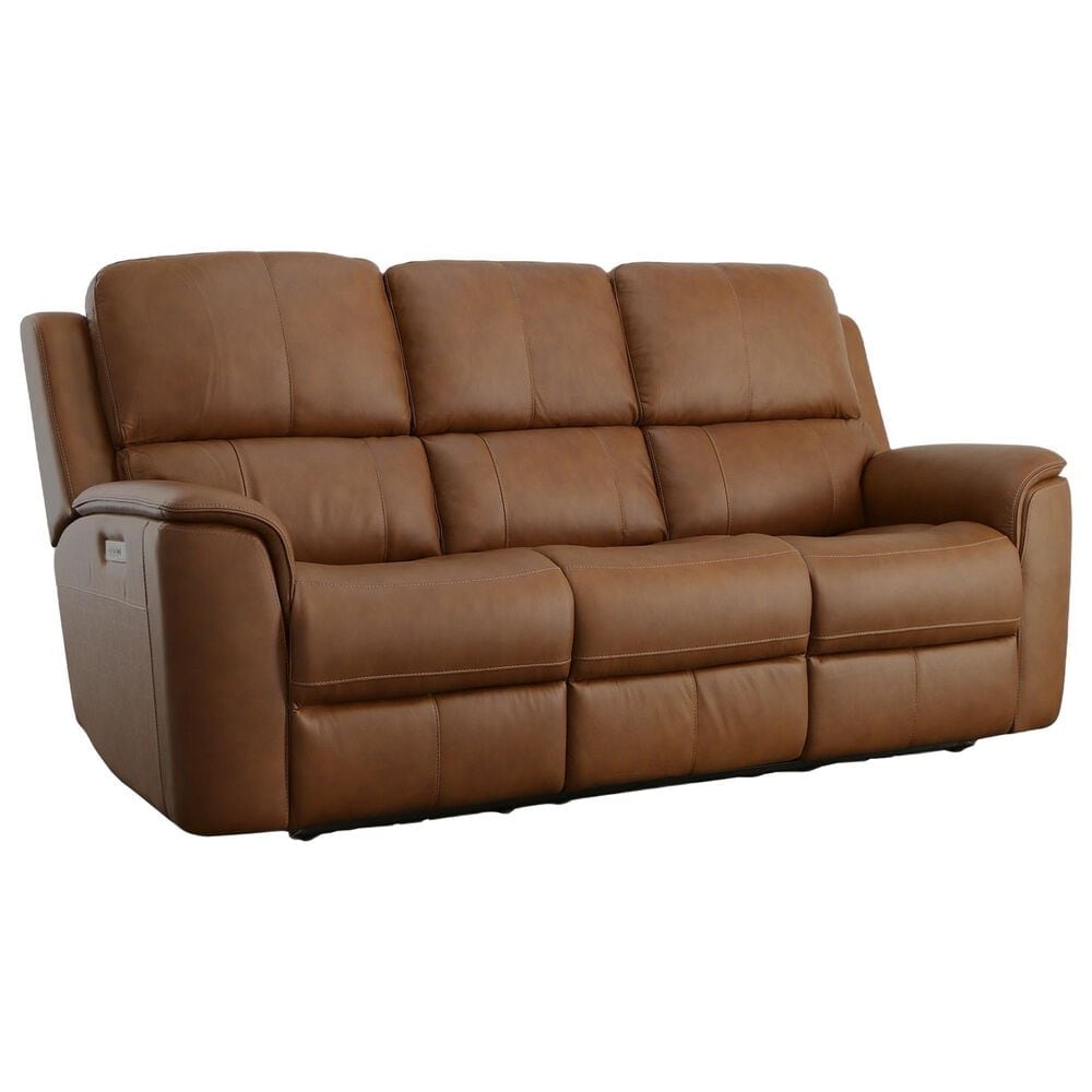 Flexsteel Henry 2-Piece Power Reclining Sofa and Recliner in Caramel Brown, , large