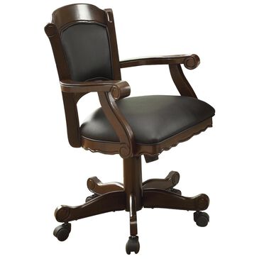 Pacific Landing Turk Game Chair with Casters in Brown Cherry, , large