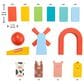 Fisher Price Wood Preschool Game Domino Run Building Set in Multicolor, , large