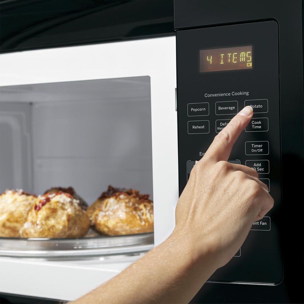 GE Appliances 1.6 Cu. Ft. Over the Range Microwave Oven with 1000 Watts in Black, , large
