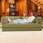 Jaxx Unsofa Stationary Loveseat in Moss Green, , large