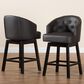 Baxton Studio Theron Swivel Counter Stool with Dark Brown Cushion in Espresso Brown (Set of 2), , large